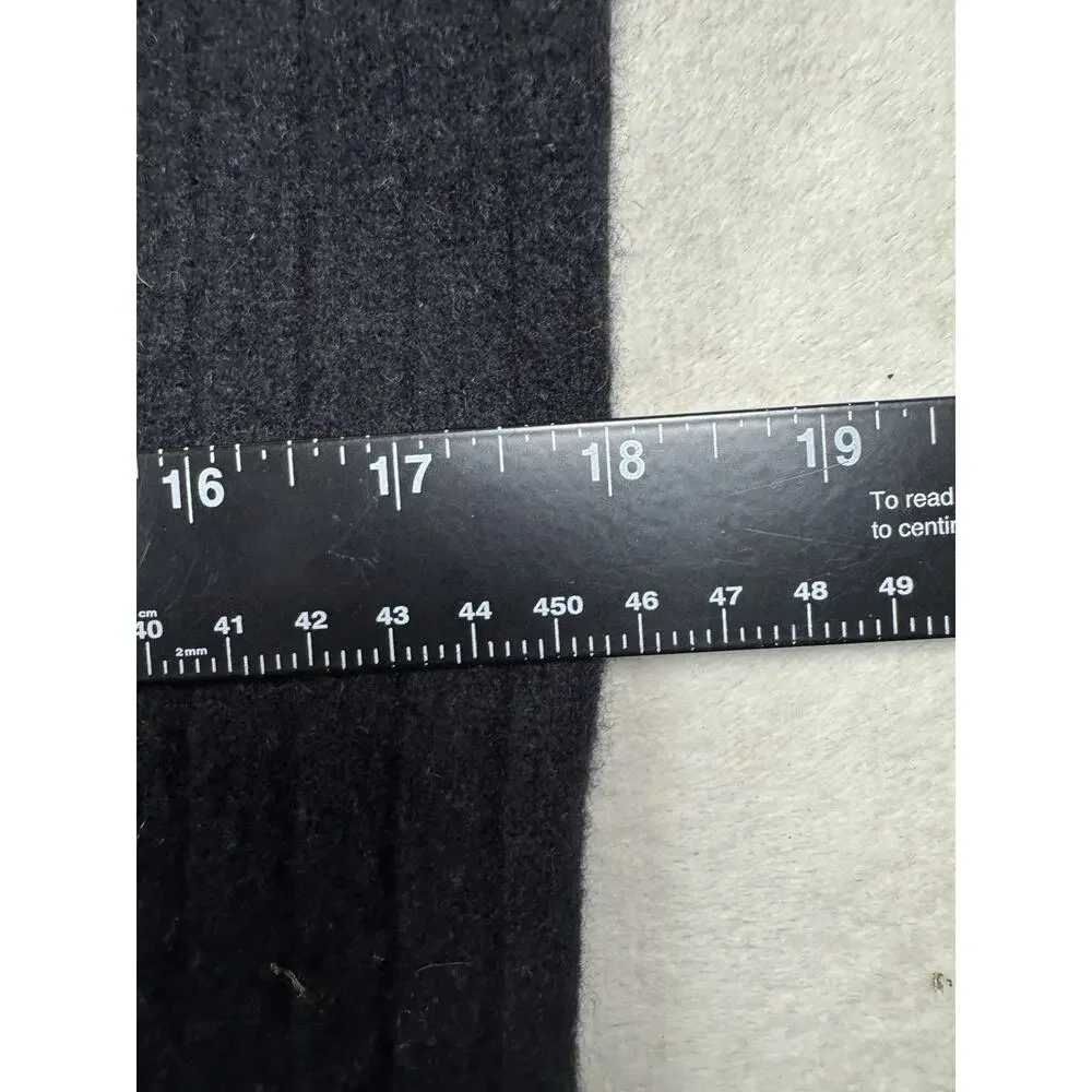 Banana Republic Men’s Large 100% Cashmere Sweater Black Cable Knit Crewneck